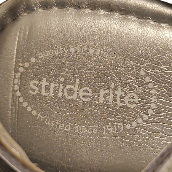 Stride Rite Silver Sandals with White Floral Accent - Picture 5 of 6